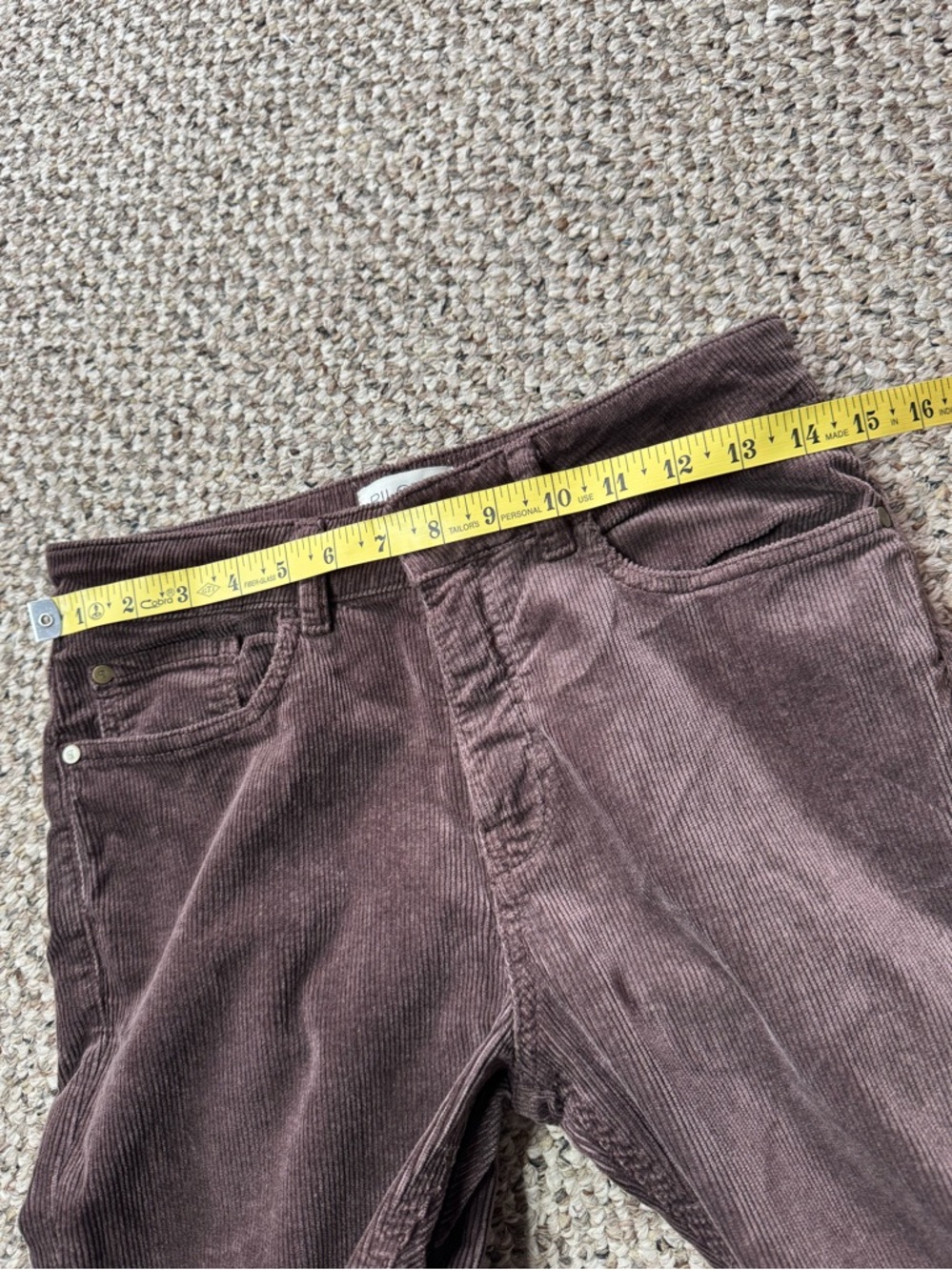 Anthropologie Pilcro The Yaya Mid-Rise Corduroy Crop Flare Jeans size 28 - Picture 8 of 10